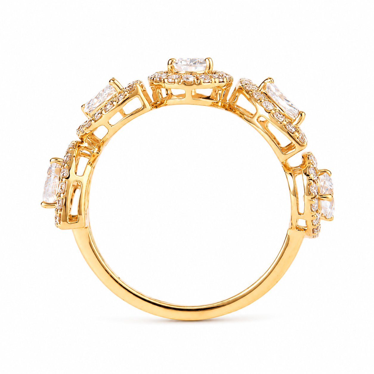 Multi-Shape Pear Marquise Diamond Eternity Ring - R5153