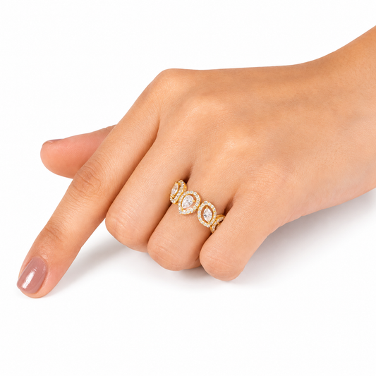 Multi-Shape Pear Marquise Diamond Eternity Ring - R5153