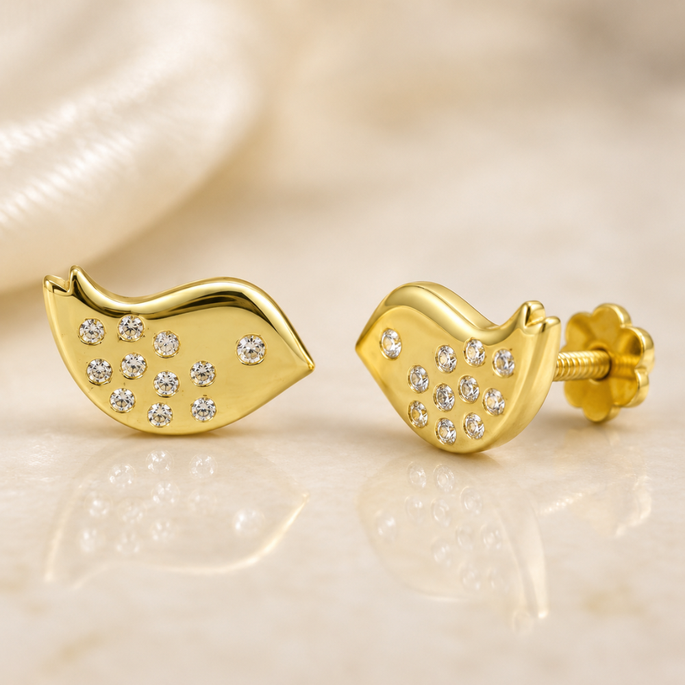 Kids Bird Diamond Stud Earrings