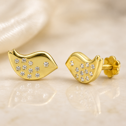 Kids Bird Diamond Stud Earrings