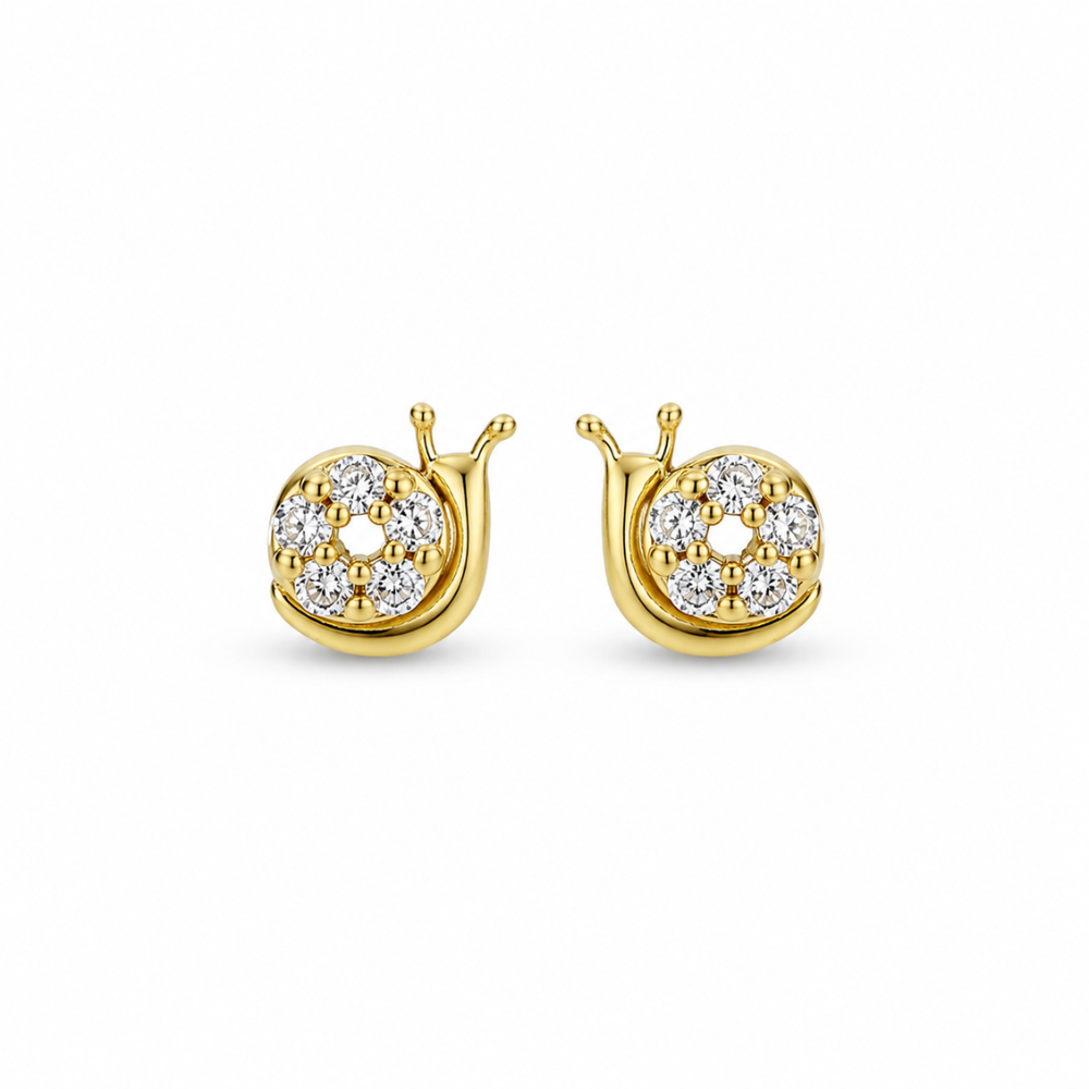 Kids Snail Diamond Stud Earrings