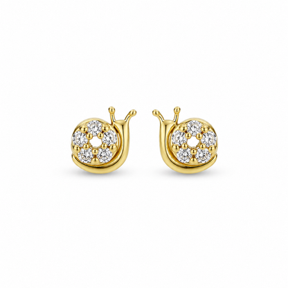 Kids Snail Diamond Stud Earrings