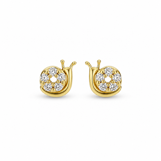 Kids Snail Diamond Stud Earrings
