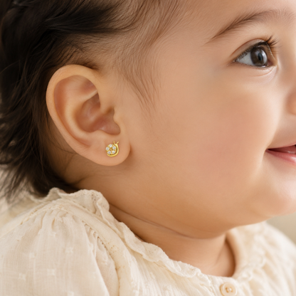 Kids Snail Diamond Stud Earrings
