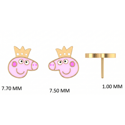 Kids Peppa Pig Stud Earrings