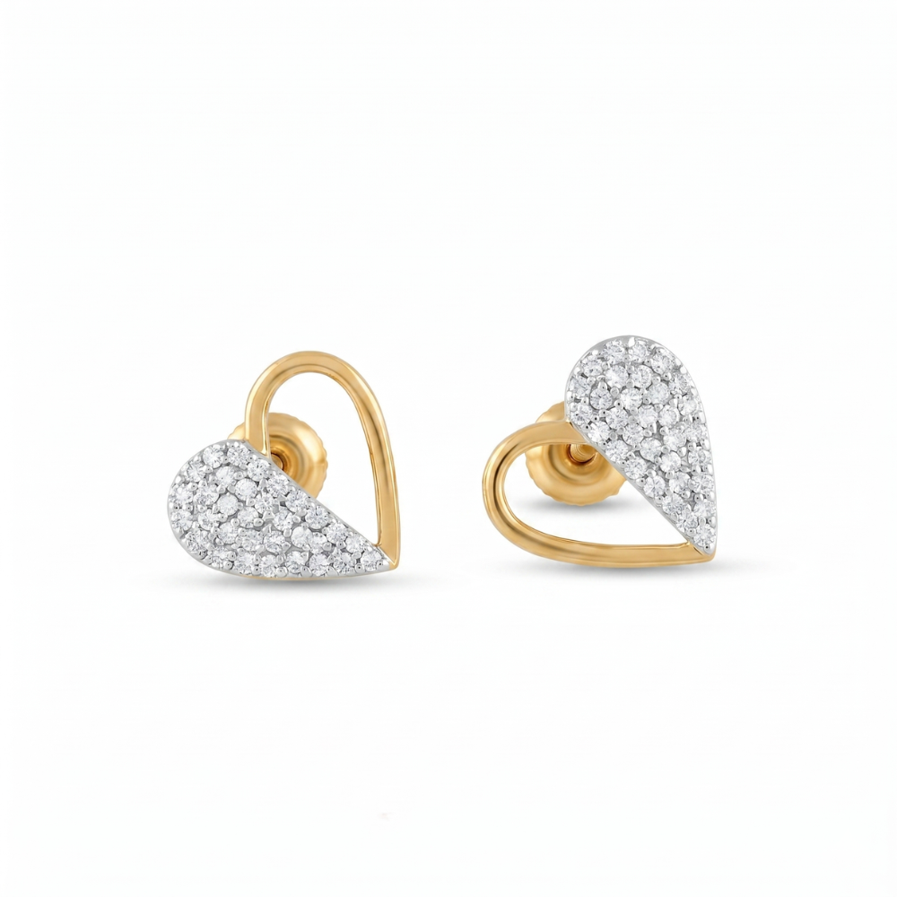 Kids Sweetheart Diamond Studs