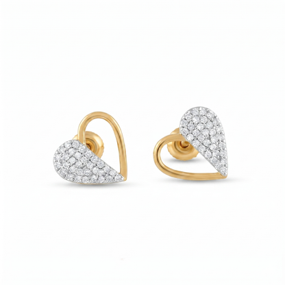 Kids Sweetheart Diamond Studs