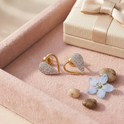 Kids Sweetheart Diamond Studs