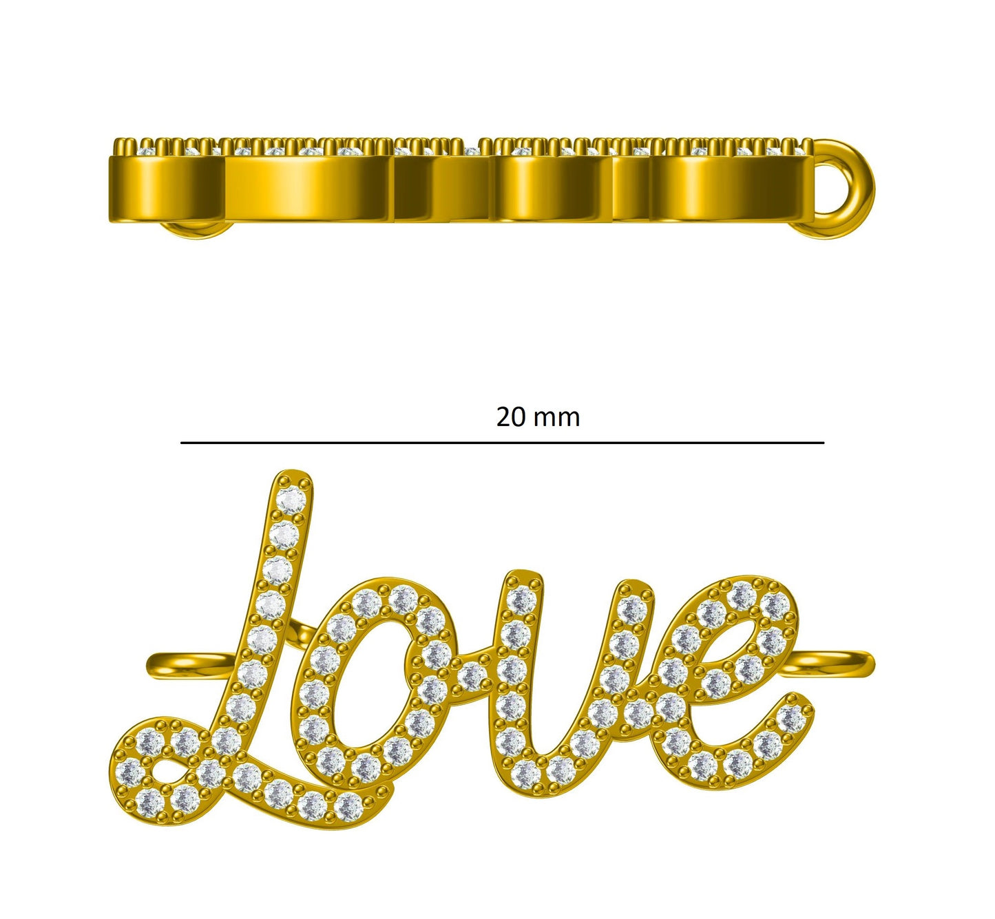 Love Script Diamond Bracelet - SJKJP535