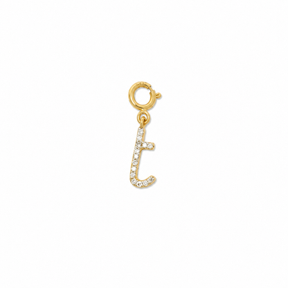 Personalised Initial Diamond Charm Pendant - SJKJP716,717,719,718,722,723