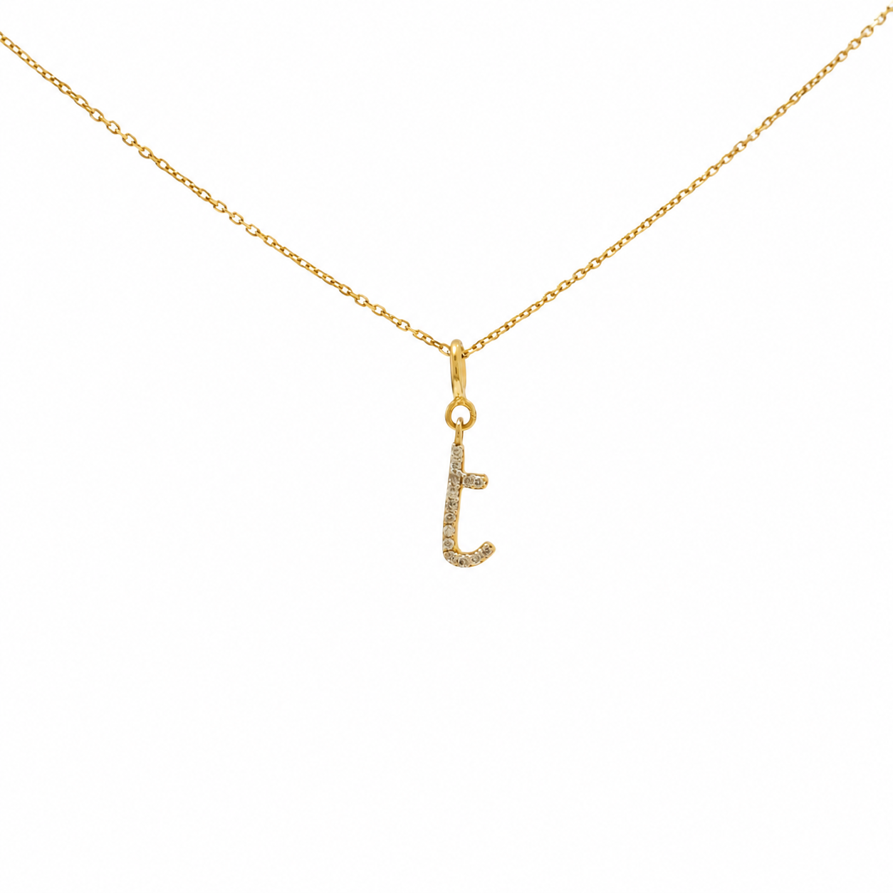 Personalised Initial Diamond Charm Pendant - SJKJP716,717,719,718,722,723