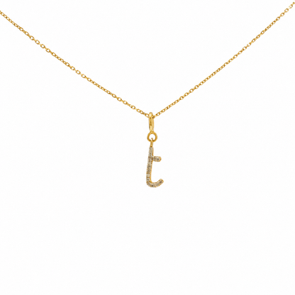 Personalised Initial Diamond Charm Pendant - SJKJP716,717,719,718,722,723