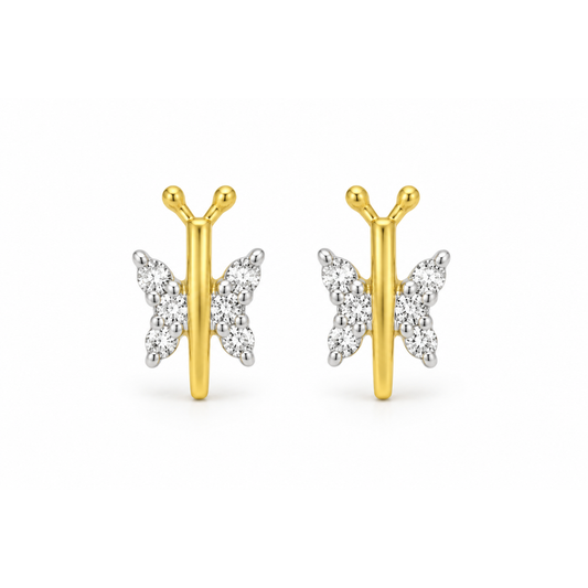 Kids Dragonfly Diamond Accent Studs
