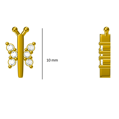 Kids Dragonfly Diamond Accent Studs