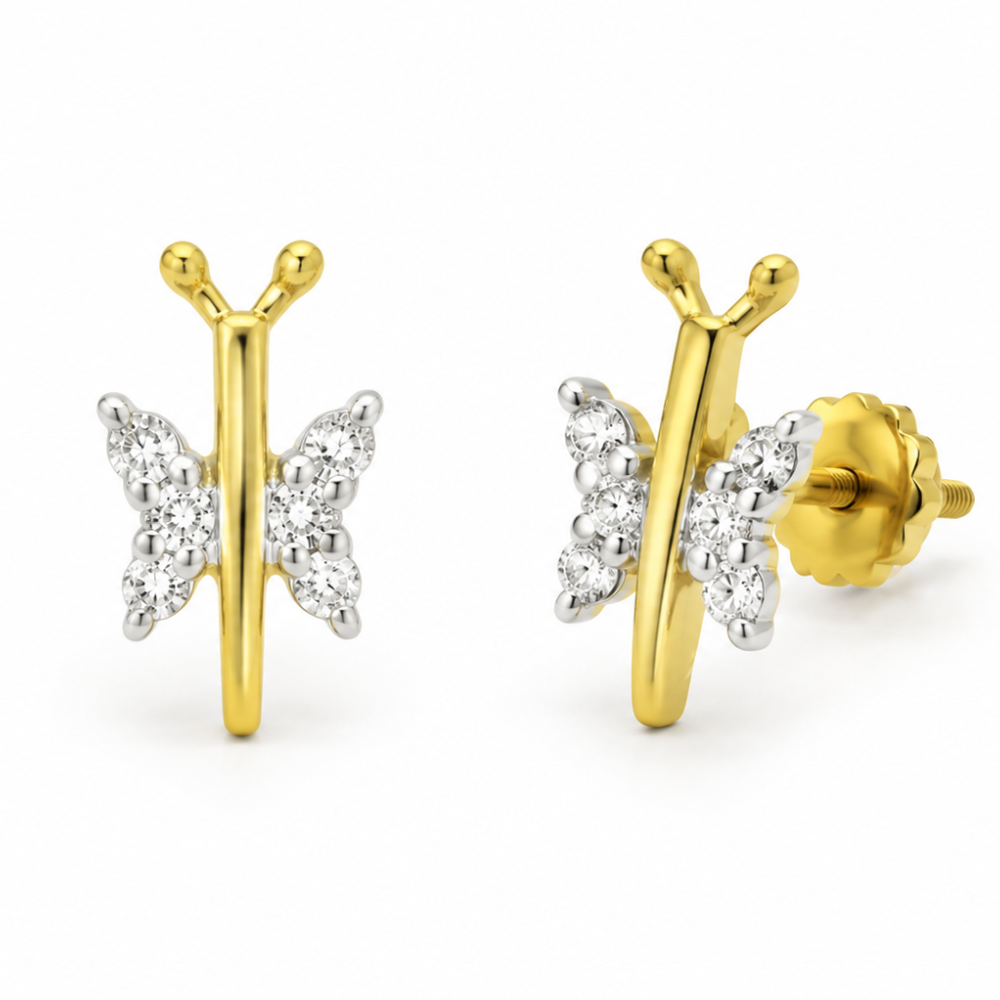 Kids Dragonfly Diamond Accent Studs