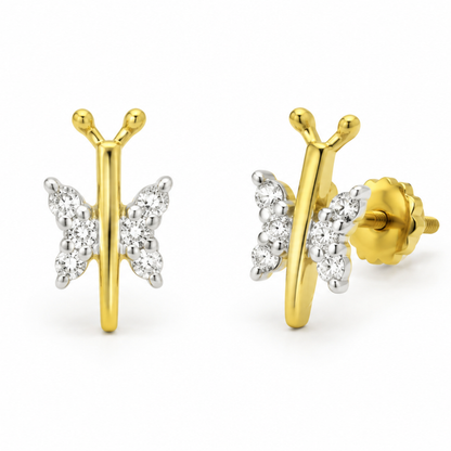 Kids Dragonfly Diamond Accent Studs