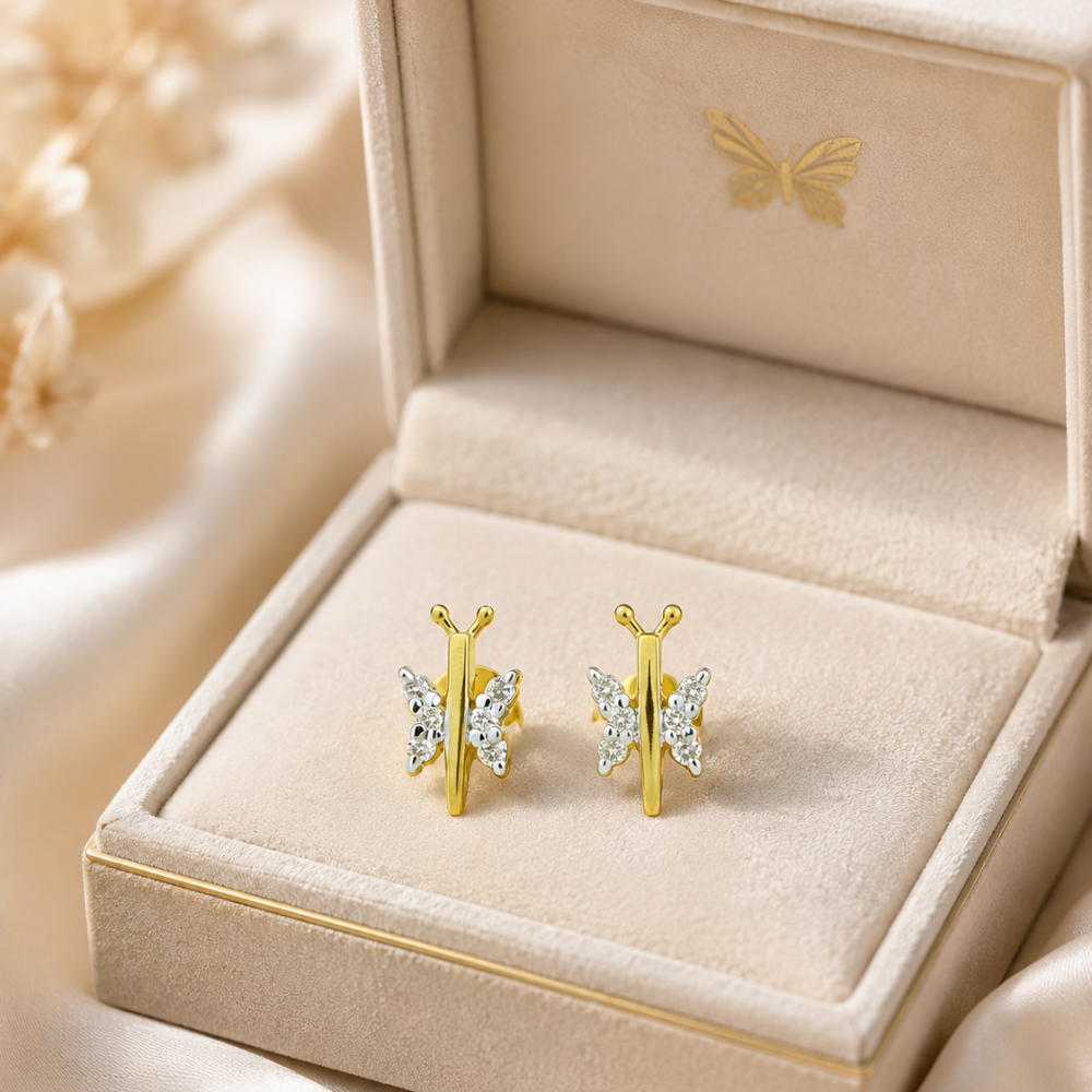 Kids Dragonfly Diamond Accent Studs
