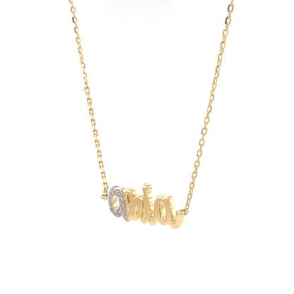 Initial Script Name Diamond Necklace — sjnbr00582