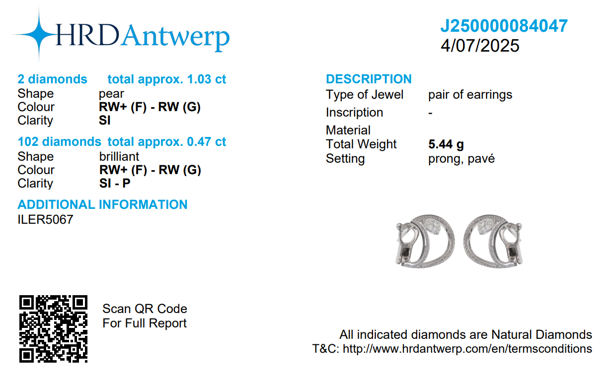 Pear Diamond Huggie Hoop Earrings