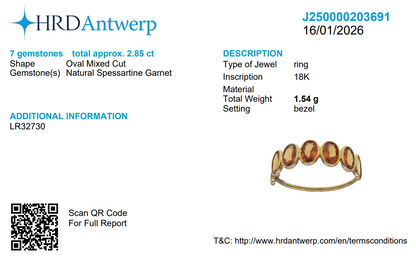 Oval Garnet Band Ring