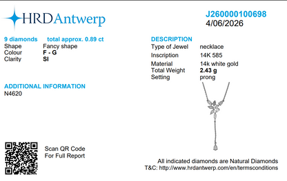 Fancy-Cut Natural Diamond Y Necklace