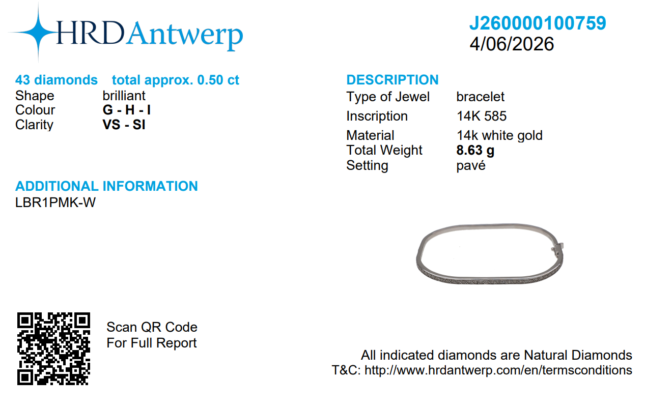 Slim Pavé Diamond Eternity Bracelet