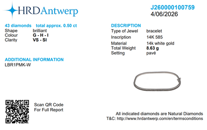 Slim Pavé Diamond Eternity Bracelet