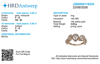 Multi-Shape Pear Marquise Diamond Eternity Ring