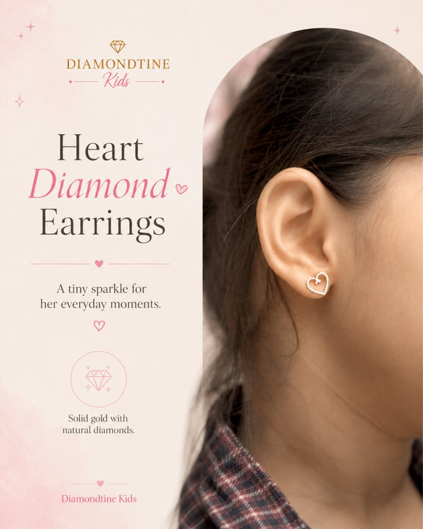 A little gift from brother, made to stay forever.

Our Heart Diamond Earrings and Blossom Diamond Earrings are tiny keepsakes for little sisters crafted in solid 14k gold with natural diamonds, made for everyday wear, birthdays, Rakhi gifting, and moments they’ll always remember.