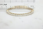 Load image into Gallery viewer, Marquise Diamond Bracelet, Half Eternity Bangle Bracelet, Stackable Bracelet, Natural Diamonds, 14k Solid Gold, Gift for her

