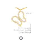 Load image into Gallery viewer, Butterfly Charm Diamond Bracelet, 14k Solid Gold, Natural Diamonds, Charm Bracelet, Gift for her

