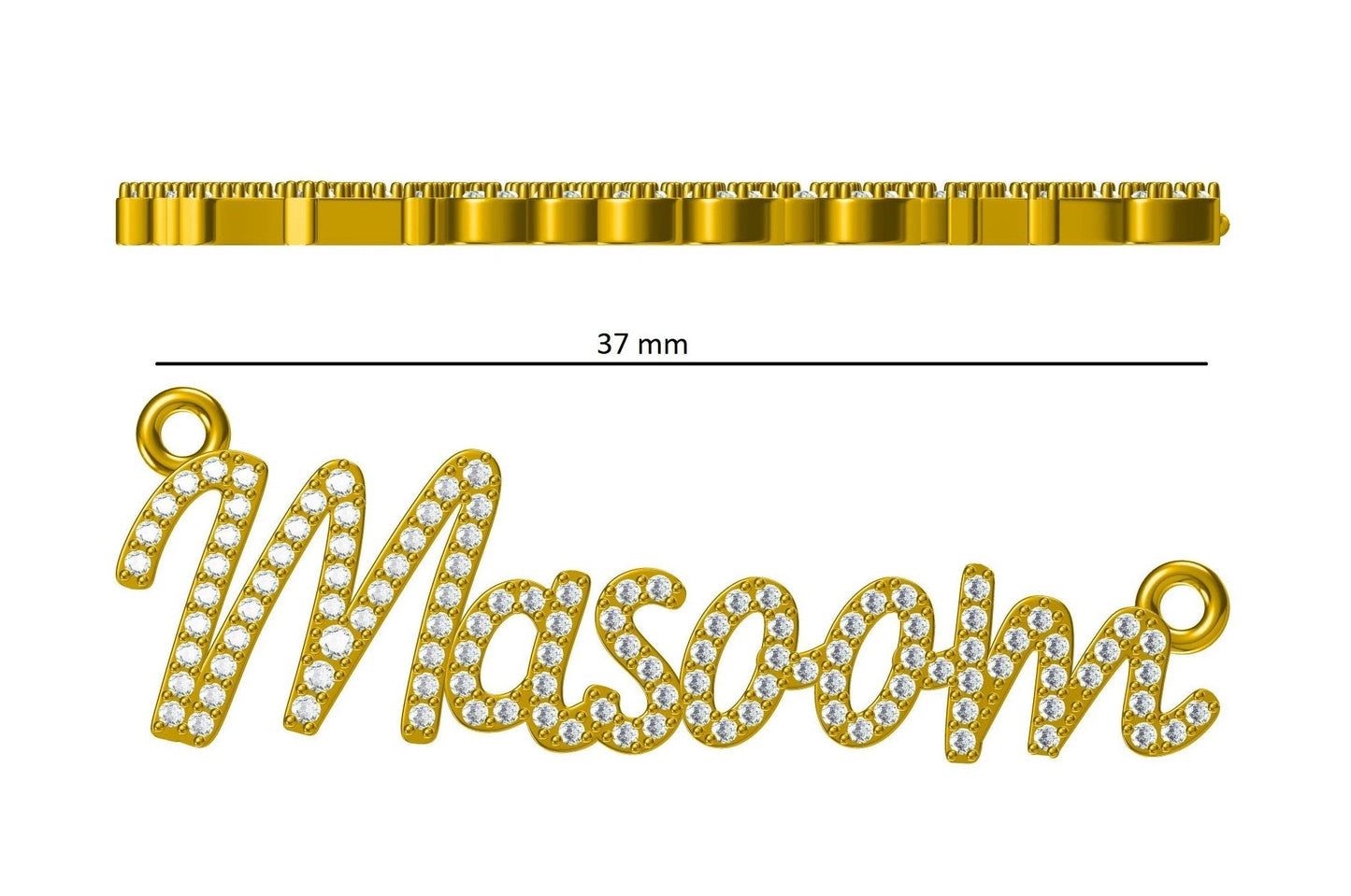 Script Name Diamond Necklace