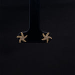 Load image into Gallery viewer, Kids Starfish Diamond Stud Earrings, 14k Solid Gold, Natural Diamonds, Kids jewelry, Gift for toddlers, girls and kids
