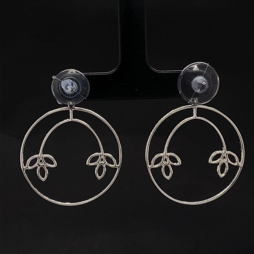 Dangle Diamond Earrings In 14k Solid Gold, Concentric Circle Earrings With Natural Diamonds, Gift for her