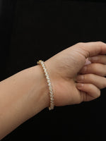 Load image into Gallery viewer, Marquise Diamond Bracelet, Half Eternity Bangle Bracelet, Stackable Bracelet, Natural Diamonds, 14k Solid Gold, Gift for her

