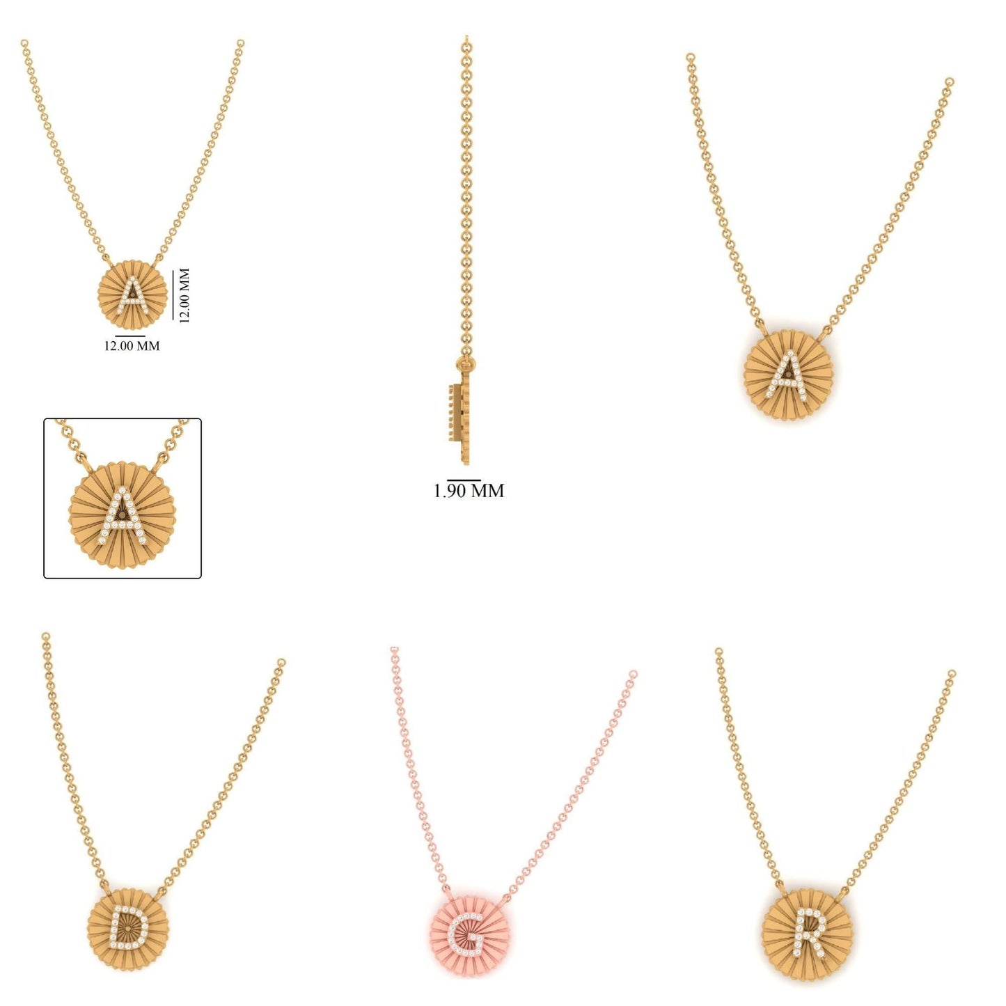 Personalized Initial Medallion Necklace