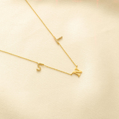 Personalized Initials Diamond Necklace