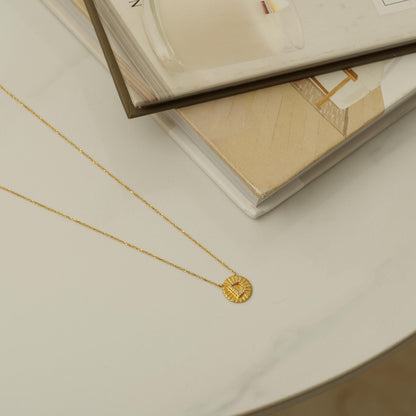 Personalized Initial Medallion Necklace