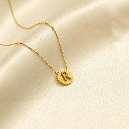 Personalized Initial Medallion Necklace