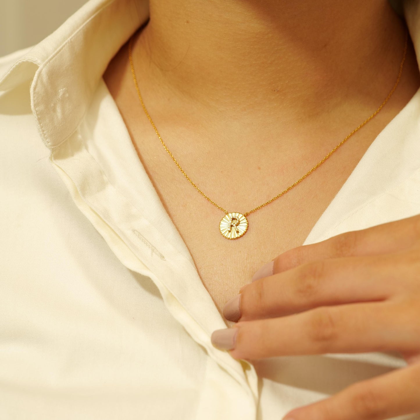 Personalized Initial Medallion Necklace