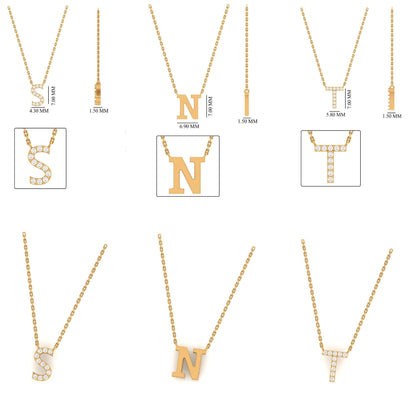 Personalized Initials Diamond Necklace