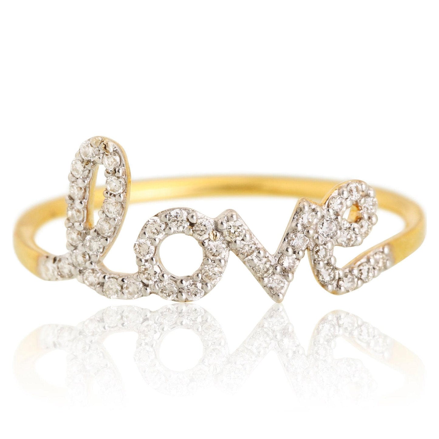 Handwritten Love Diamond Ring