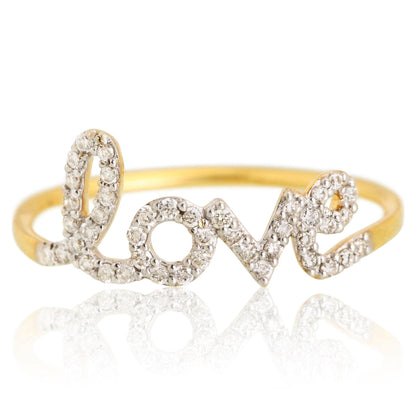 Handwritten Love Diamond Ring