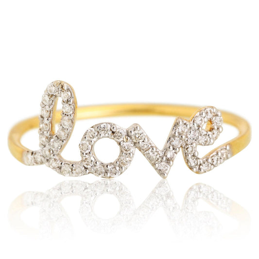 Handwritten Love Diamond Ring