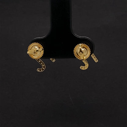 N Initial Diamond Stud Earrings