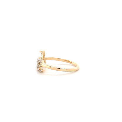 Love Script Diamond Ring