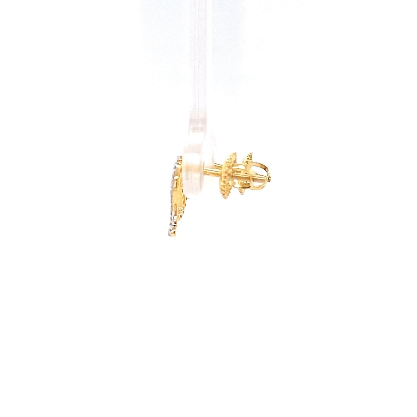 N Initial Diamond Stud Earrings