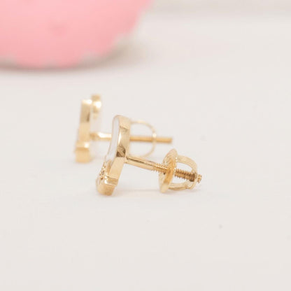 Moon and Star Diamond Kids Earrings