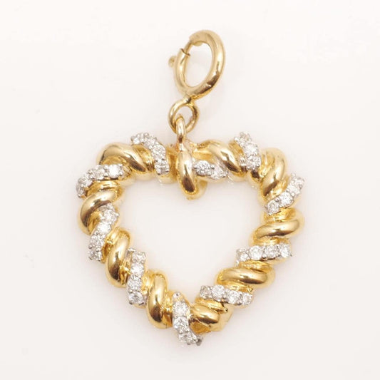 Twisted Heart Natural Diamond Char