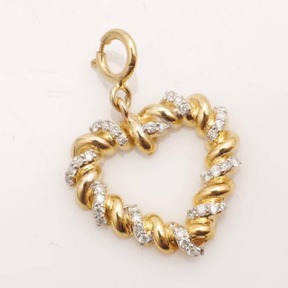 Twisted Heart Natural Diamond Char